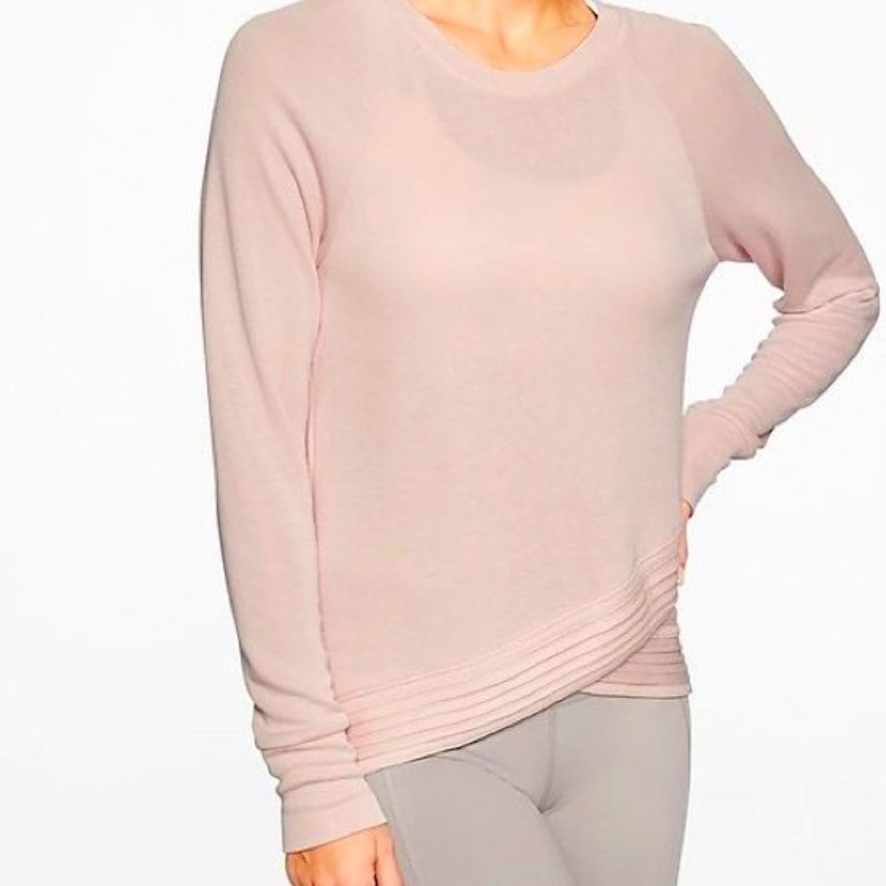 Athleta Serenity Criss Cross Sweatshirt S - Picture 2 of 9